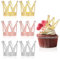 Tyqour 6 piezas Crown Cake Topper Mini Corona Decorativa Corona Decoración para Pastel Topper Pequeño Oro Plata Decoración para Pasteles para Niñas Niños Novia Coronas Decoración para Pasteles para