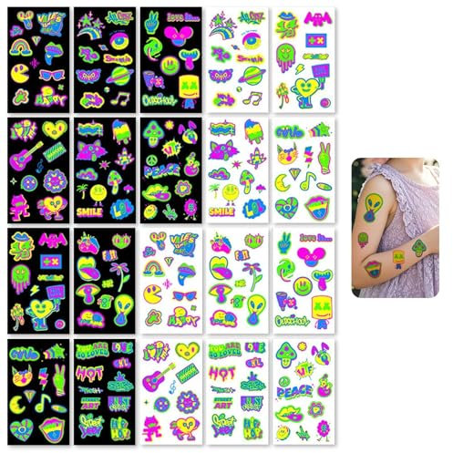 Bvtpoyy tatuaggi emporari, decalcomanie per corpo, resistenti all'acqua