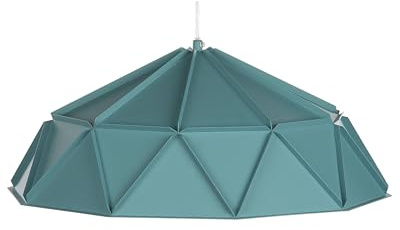 Beliani Industrielle Hängelampe geometrischer Lampenschirm türkis blau Senia
