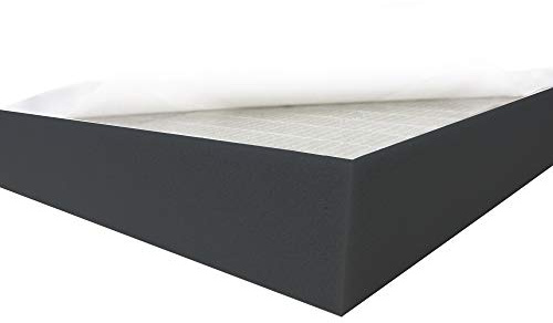 Dibapur ® Black FSE • flamhämmande självhäftande rum akustiskt skum isolering ljudisolering (50 x 50 x 10 cm)