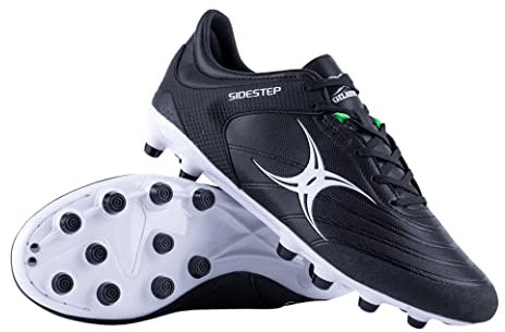 Gilbert Men's Rugby Sidestep V10 MSX Athletic Shoe - Black, Size 13 UK