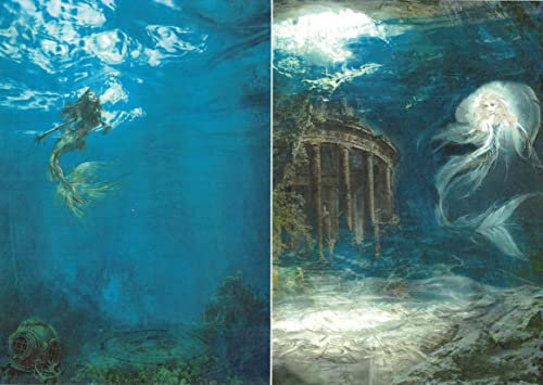 Zita´s Creative Rispapper A3 – Atlantis, Mermaid. Motiv-halmsilke, stråsilkespapper, decoupage-papper