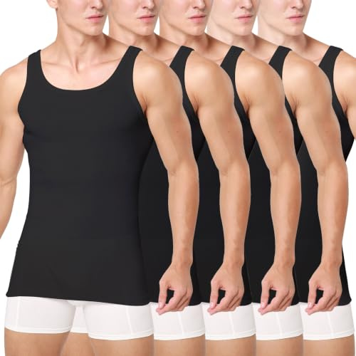 Smart Sir Camisetas Interior Hombre Clásicas, Pack de 3/5, 100% Algodón, Varias Tallas S-5XL y Colores Disponibles
