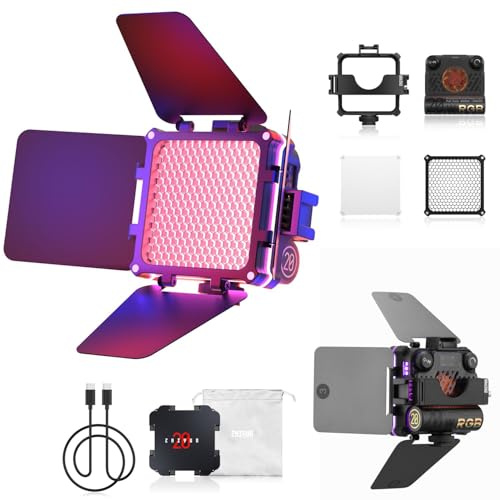 ZHIYUN FIVERAY M20C Combo RGB LED-Kameraleuchte 20W 2500K-10000K mit magnetischem Scheunentor-Diffusor CRI 94+ TLCI 96+ Unterstützt APP-Steuerung