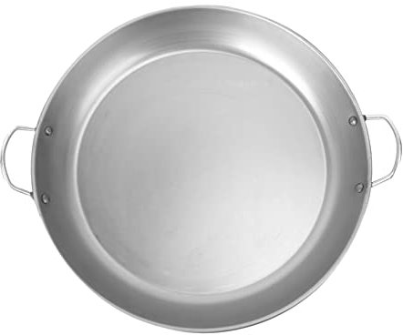 PRETYZOOM Flat Bottom BBQ Pot Barbecue Skillet Pan Easy Clean Stainless Pan for Steak Cooking