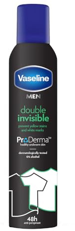 Vaseline Dubbel osynlig (herr) Pro-derma antiperspirant spray 250 ml | 48 h svettskydd och långvarig friskhet