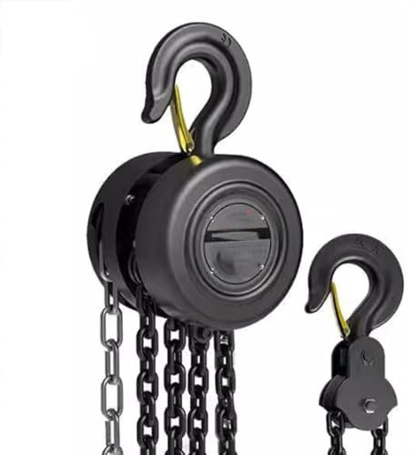 SSDDLZEQ Tragbarer Handkettenzug, manueller Kettenlift for den Werkstattbau – Kettenzug mit Haken – robuster manueller Kettenzug Werkzeuge(2t 3m)