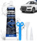 WEILAOK Colle Pare Brise, Colle Carrosserie Voiture, Silicone Noir, Colle pour Joint de Portiere Voiture, Colle pour Fenêtres Voiture, Aux Carrosseries et Autres Pièces Automobiles, 100 ML
