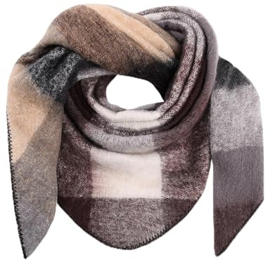 Voqeen Sciarpe Donne Invernale Lungo Scialle Tartan Avvolgere Spessa Sciarpone Signore Caldo Coperta Morbida Stola Coperta Poncho per le Donne