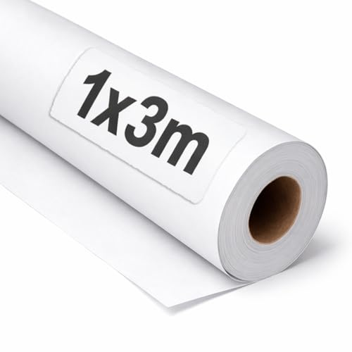 OFITURIA Papel Kraft Bianco - Rollo 1x3m - 6 Rotoli - Carta da pacchi e carta da regalo, carta da imballaggio per spedizioni e fai-da-te, resistente e facile da tagliare