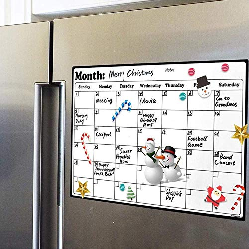 Fridge Calendar Magnetic Dry Erase Calendar Whiteboard 2025 Calendar for Kitchen Refrigerator Smart Planners