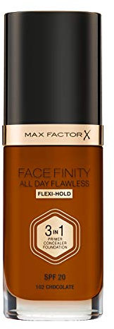 Max Factor Facefinity All Day Flawless 3 in 1 Flexi Hold Foundation - 102 Chocolate