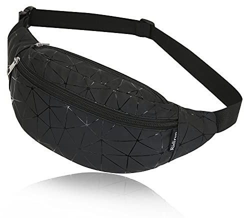 Gürteltasche Damen Bauchtasche Mode Hüfttasche Wasserdicht PU Leder Mädchen Umhängetaschen Handytasche Tasche Outdoor Sport Running Hüfttasche Urlaub Geld Pouch Pack Schwarz-b