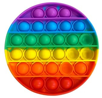 Ranzah Pop Fidget Toy Round Push Pop Bubble Popper Sensory Toy For Kids And Adults Travel Poppet Toy Squishy Toy For Gifts & Parties ADHD Stress & Anxiety Relief Toy Squeeze Toddler Toy (Round)