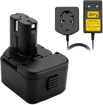 Joiry 12V Batteria di ricambio e caricatore per Hitachi EB1214L EB1220BL EB1220HS EB1214S EB1220BL EB1220HL EB1220HS EB1220RS EB1212S EB1226HL EB1230HL EB1230R EB1230X EB12333X