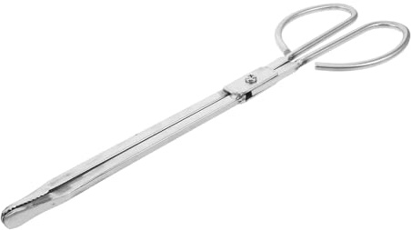 BESPORTBLE Pinces à Feu en Acier Inoxydable 36 Cm Poignée Antichaleur, Prise Sécurisée pour Cheminée Intérieure et Foyer Extérieur Élégant