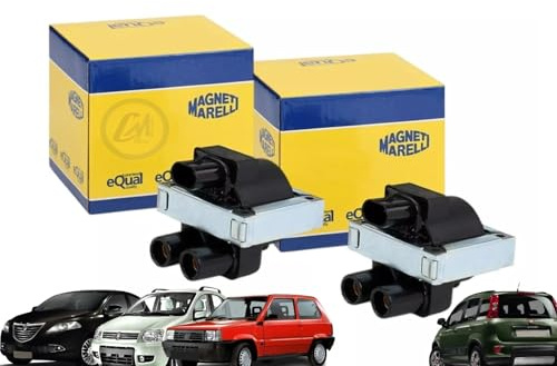 2 BOBINE D' ACCENSIONE MAGNETI MARELLI PER PANDA 141/169 / 312 E YPSILON