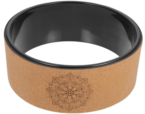 HOMOBABE Rueda de Yoga y Mejora el Equilibrio de Corcho Natural Antideslizante Aumenta la Flexibilidad para Entrenamiento de Yoga y Fitness en Ejercicios de Espalda