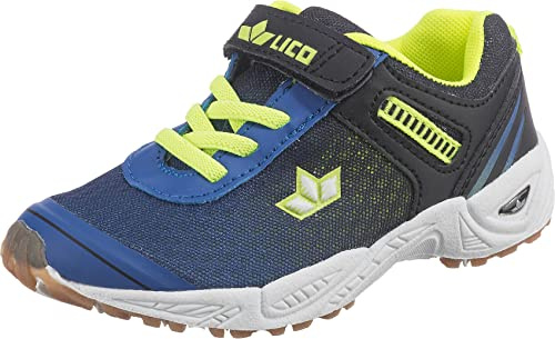Lico 360581 Unisex Adulto Zapatillas de Deporte Interior, Azul (Blau/Schwarz/Lemon Blau/Schwarz/Lemon), 41 EU