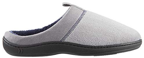 isotoner Men's Microsuede Devin Slip On Slipper with with Cooling Memory Foam for Indoor/Outdoor Comfort