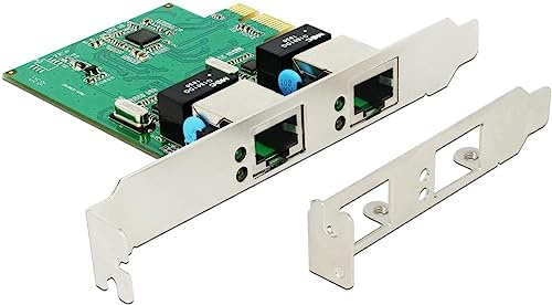 DeLock PCIe kort 2 x gigabit LAN LAN-adapter