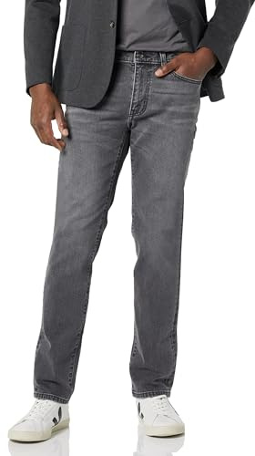 Amazon Essentials Men's Slim-Fit Jeans - Discontinued Colours, Washed Grey, 34W / 29L