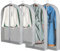 SelfTek 4 Stück Kleidersäcke Staubdichte Kleidersäcke mit Reißverschluss Hängende Kleiderabdeckungen Atmungsaktive Kleiderschutz Aufbewahrungstaschen für Jacke Mantel Kleid Anzug, 60x100cm + 60x127cm