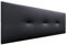 DHOME Kunstleder oder Acualine Stoff Kopfteil einfarbig mit Knöpfen gepolstert HIGH Range Luxus Bett Kopfteil Modernes Schlafzimmer Polsterung (Kuntsleder Schwarz, 145x50cm (Betten 120/135/140))