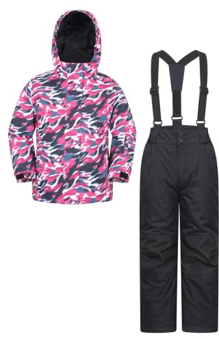 Mountain Warehouse Kids Printed Ski Jacket & Pant Set Black 13y