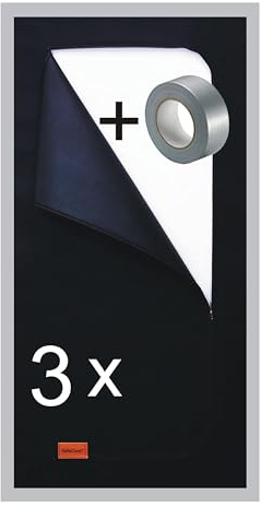 SafeCore Puerta Antipolvo 220 x 110 cm 3 Unidades en Tejido de Polipropileno No Tejido 120 g/m² +CINTA – Guardapolvo Protector con Cremallera Doble para Obras, Reformas y Construcción