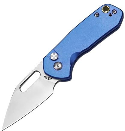 CJRB CUTLERY Mini Pyrite(J1933) Folding Pocket Knife,2.17 AR-RPM9 Steel Blade and Blue Handle Small EDC Knife with Pocket Clip for Work Outdoor Hiking Camping