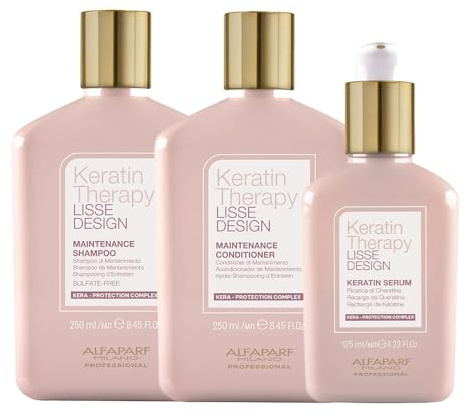 Alfaparf Lisse Kheratin Therapy Shampoo E Conditioner + Keratin Serum 500 ml + 125 ml