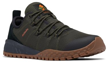 Columbia Men's Fairbanks Low Sneaker, Deep Olive/Desert Sun, 11