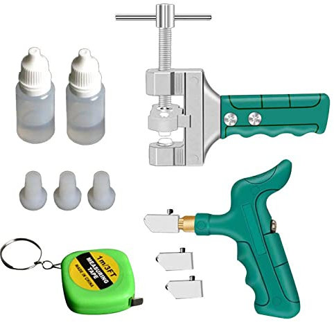 Tagliapiastrelle Manuale, Kit di Utensili Per Tagliapiastrelle in Vetro 2 in 1 Pinza Per Rompere Il Vetro in Lega Dura Portatile Per Piastrelle, Vetro, Specchio