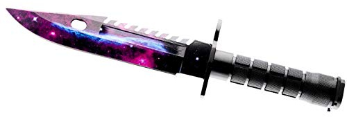 Stumpf CSGO Bajonett Knife - Galaxy - Trainer CSGO Knife Skin Counter-Strike Trainingsmesser Übungsmesser Jagdmesser Bayonett - Ariknives