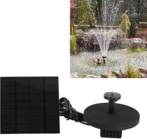 Topyond Solar-Springbrunnenpumpe, Klein, Tauchfähig, 120 cm Hub, Effizienter, Leiser Betrieb, Einfache Einrichtung, Für Vogelbad, Teich, Garten, Pool-Dekor