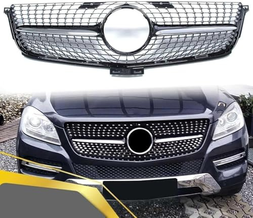 Grilles avant et de radiateur de voiture, calandre sport à double lamelles, accessoires de garniture de calandre avant, compatible for Mercedes Benz M Class ML W166 ML250 ML 300 ML350 ML400 2011-2015