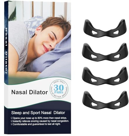 30Pairs Magnetic Nose Strip for Breathing, Anti Snoring Devices, Breathing Nasal Strip, Magnetic Anti-Snoring Sleep Nasal Strips, Snoring Aids for Men and Women