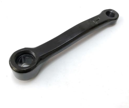 127Mm Exercise Bike Crank Left And Right, Round Hole For Mounting Pedal 9/16inch(M14), Square Hole 13X13mm, Stationary Bicycle Indoor Trainer Workout Machine Pedal Arm Replacement (left crank)