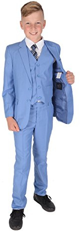 Cinda Traje Azul Claro de la Boda de 5 Pedazos del Juego del Muchacho 11-12 años