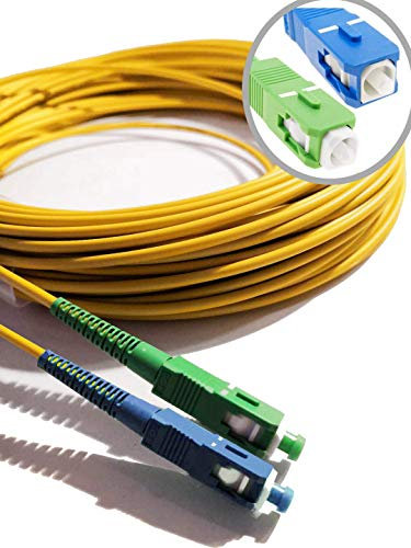 Cavo Fibra Ottica SC/APC per SC/UPC simplex monomodale 9/125, Compatibile con Freebox Iliad(Free), 35M