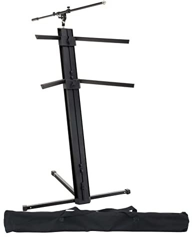 Classic Cantabile Keyboardständer KS-100 Schwarz inklusive Mikrostativ und Tragetasche