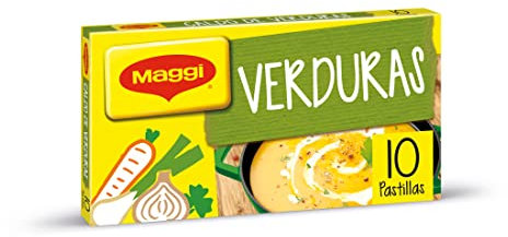 MAGGI Caldo de Verduras deshidratado - Pack de 20 x 10 pastillas de 10g - Total: 200 cubitos