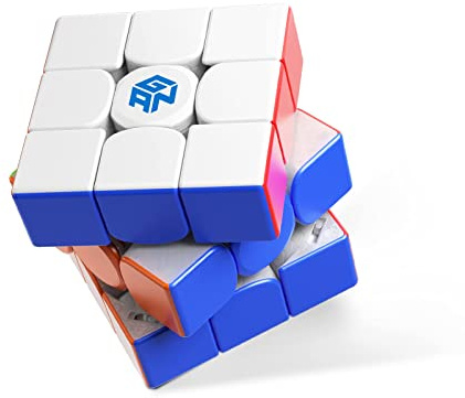 GAN 12 Maglev Frosted, 3x3 Stickerless Speed Puzzle Cube Magic Cube | 56mm Puzzle Toys for Kids Teens Adults Holiday Stocking Stuffers Birthday Gifts, GAN Flagship(Primary Internal)