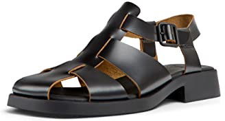 Camper Damen Dana K201489 Flat Sandal, Schwarz 001, 38 EU