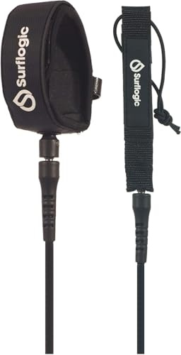 SURF LOGIC Surflogic Leash PRO 7 Black Accessori, Adulti Unisex, Nero (Nero), Taglia Unica