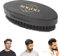 BoGoo Hand Palm Dark Oak Military Hair & Beard Brush - Grooming Tool with Boar Bristles for All Hair Types
