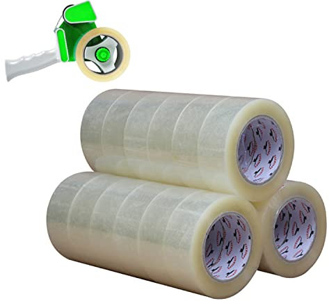 ecosa Transparentes Klebeband 36 Rollen á 66 m x 50 mm 43my | Verpackungsband | Packband transparent | Starkes Paketklebeband | Paketband durchsichtig | Packetbandrollen