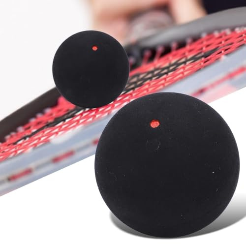 Agatige 37mm/1,5 po Courge à Un Seul Point, Balle de Squash à Point Unique Balles Squash Point Bleu pour Débutant Balle de Squash Balle de Raquette Squash en Caoutchouc pour S'entraîner (Rouge)