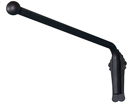 Heavy Duty Swing Arm Curtain Rods, Portiere Rod for Side Panels Window Curtain Display Stand Drapery Arm Fdoor Curtain Rail (Color : Black, Size : 35IN)